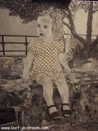 Voorbeelden Portretten zwart wit op canvas